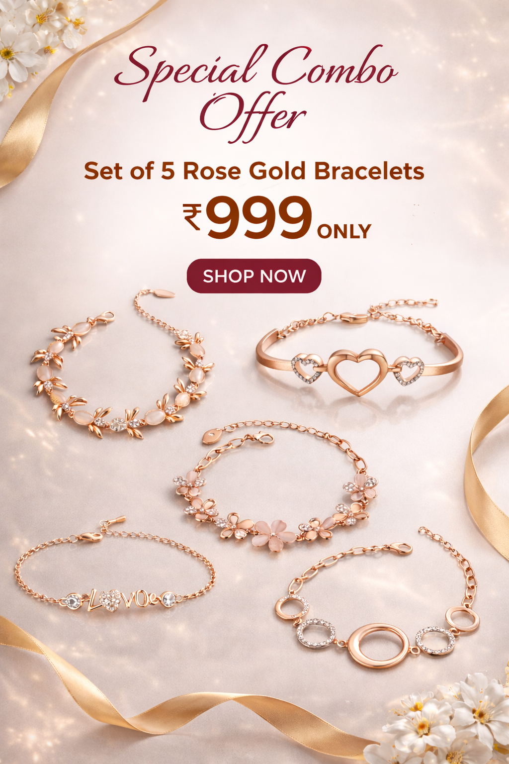 Elegant Rose Gold Bracelet Collection