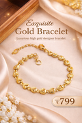 Luxury Gold Heart Bracelet