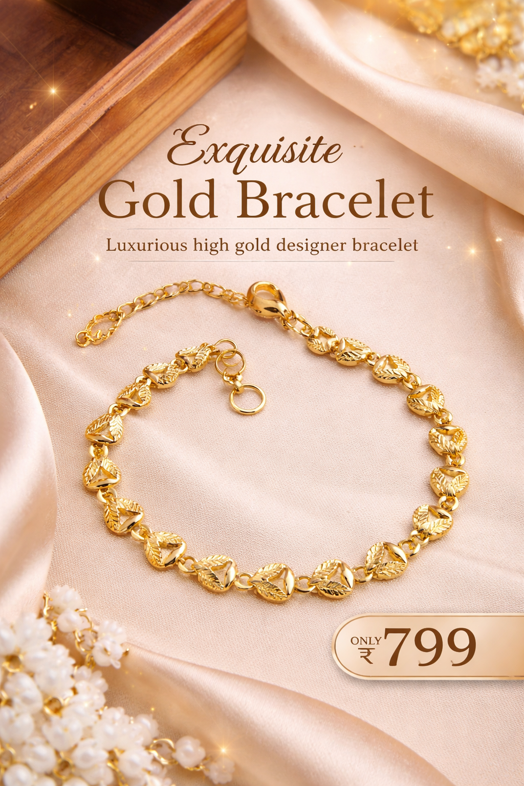 Luxury Gold Heart Bracelet
