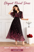 Nautiful Floral Print Georgette Stitched Flared Gown (Black)