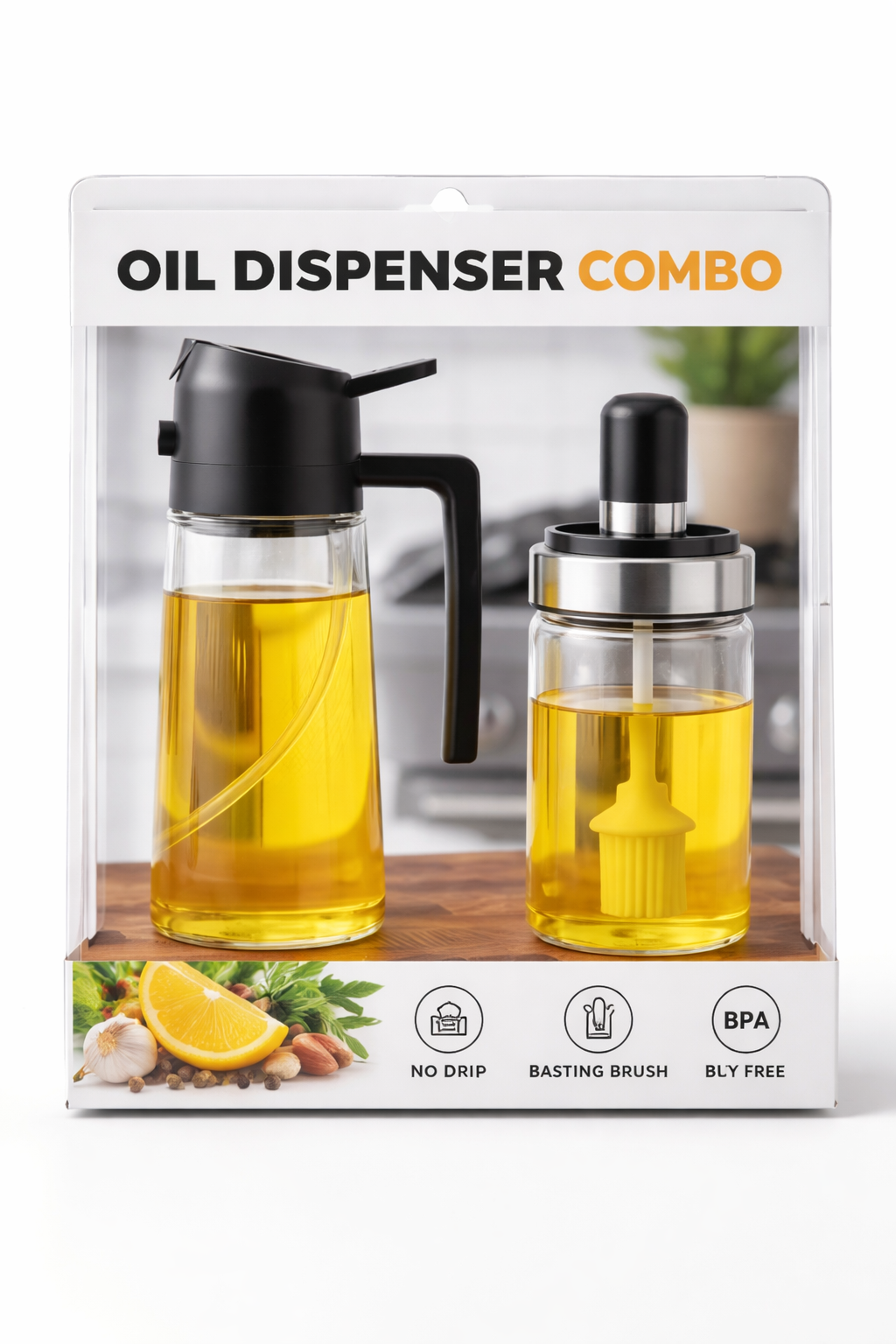 Oil Dispenser Combo Set (Pack of 2)