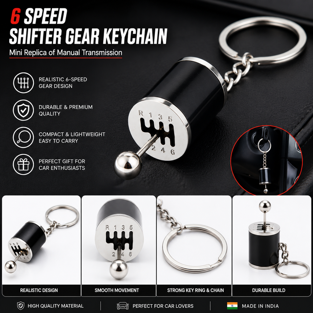 Shifter Gear Keychain – 6 Speed Manual Gear Shift Keyring